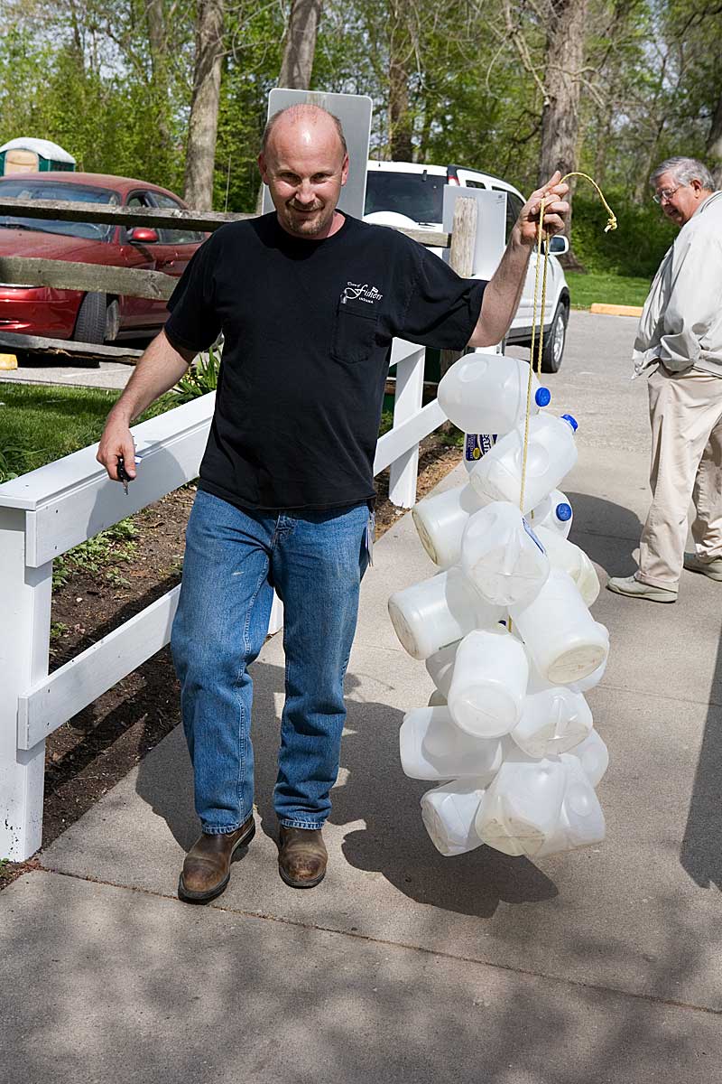 Filling bottles at Flowing Well Park, Carmel IN