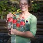 Justina with artesian water, Glenn Miller Park, Richmond IN