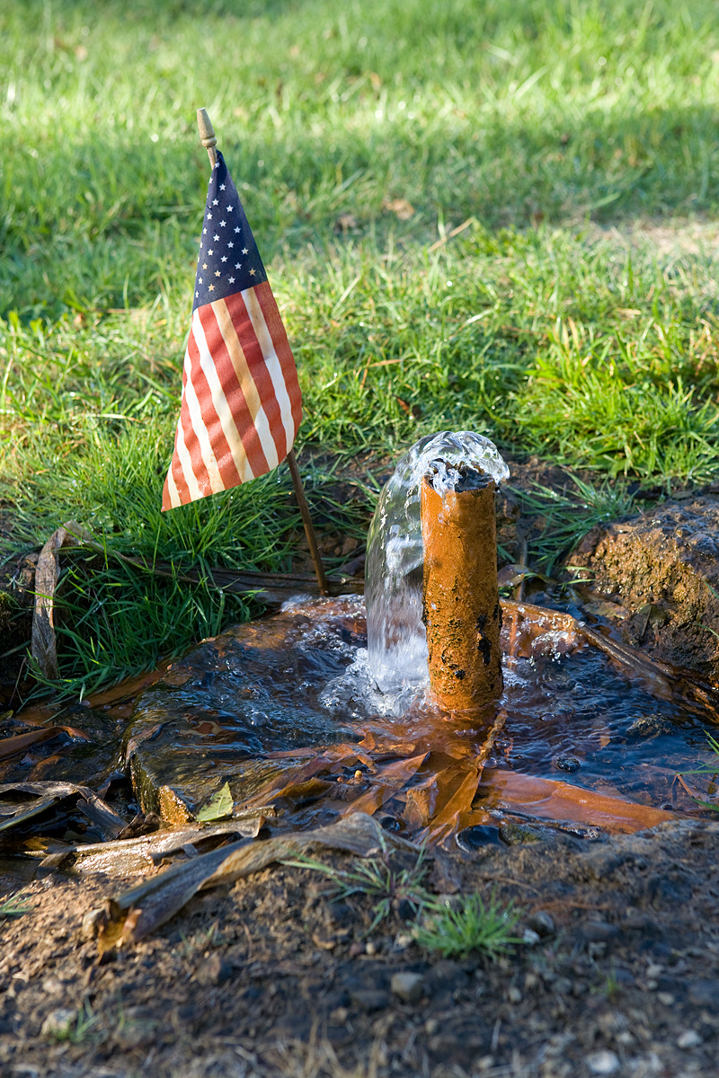 Artesian well on bike trail, Anderson IN
